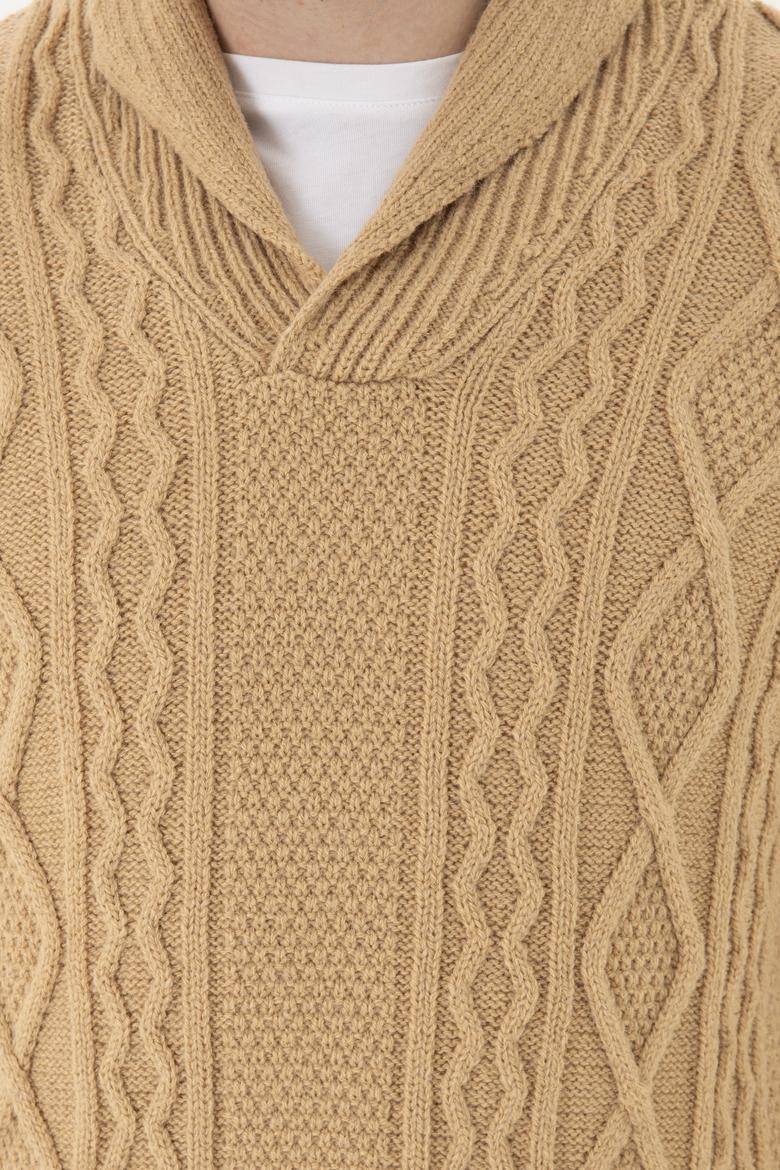 Erkek Kum Melanj V Yaka Kazak - 50270964008