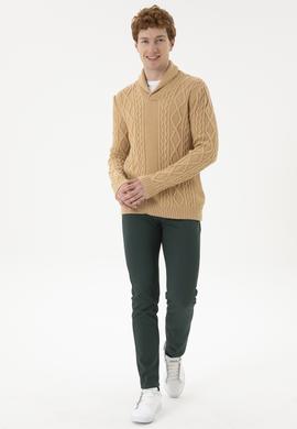 Erkek Kum Melanj V Yaka Kazak - 50270964008