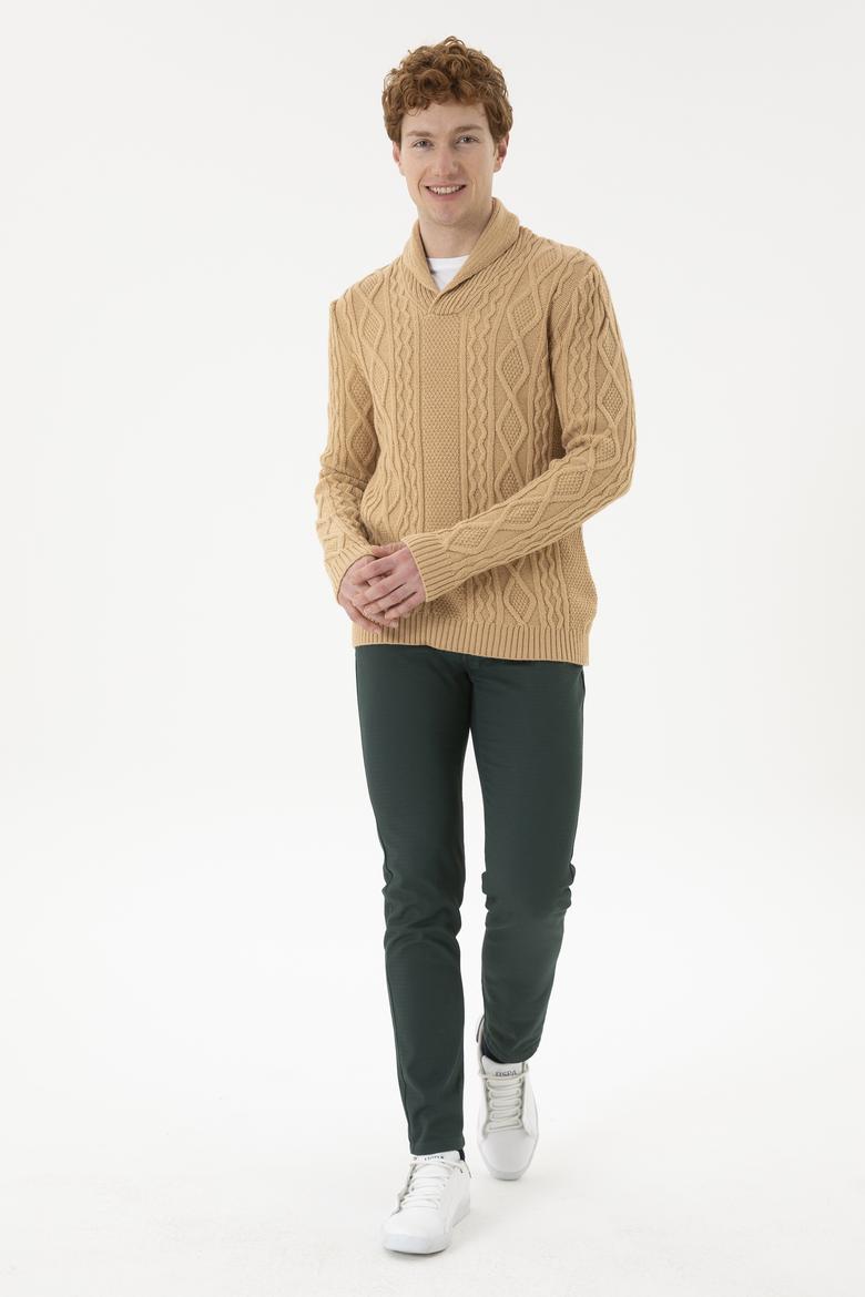 Erkek Kum Melanj V Yaka Kazak - 50270964008