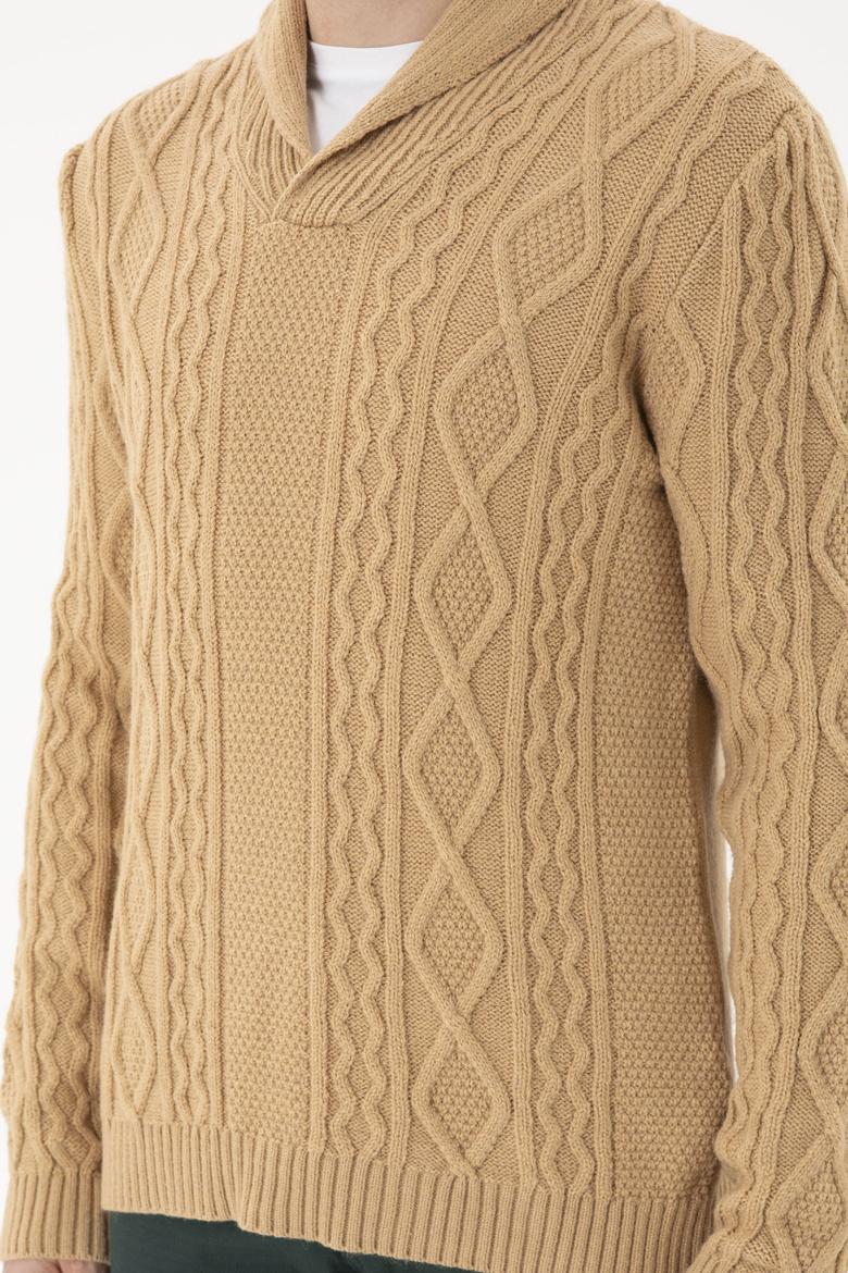 Erkek Kum Melanj V Yaka Kazak - 50270964008