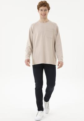 Erkek Bej Sweatshirt - 50270814038