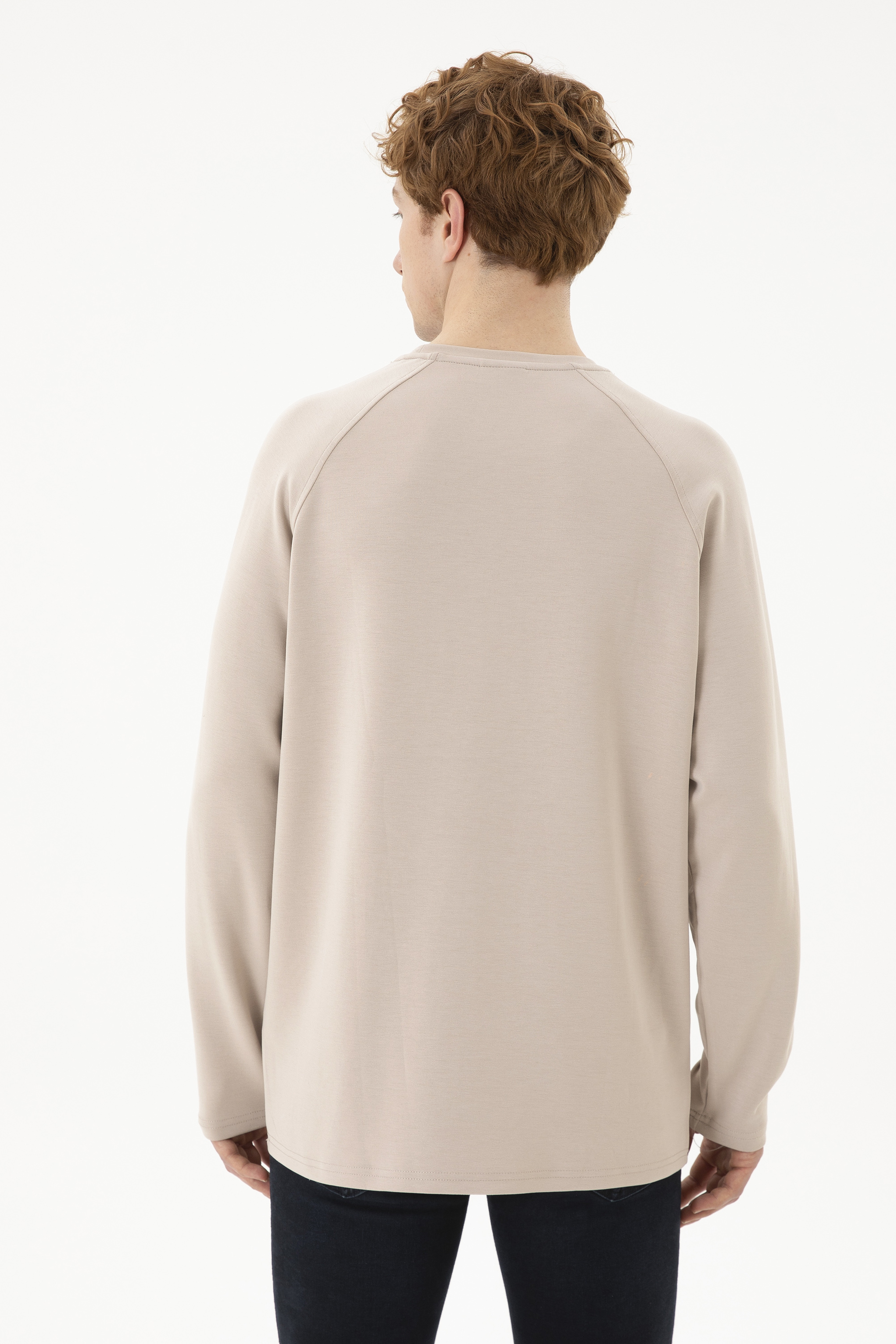 Erkek Bej Sweatshirt