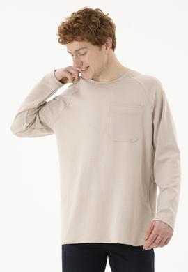 Erkek Bej Sweatshirt - 50270814038