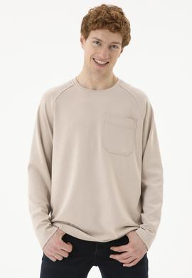 Erkek Bej Sweatshirt - 50270814038