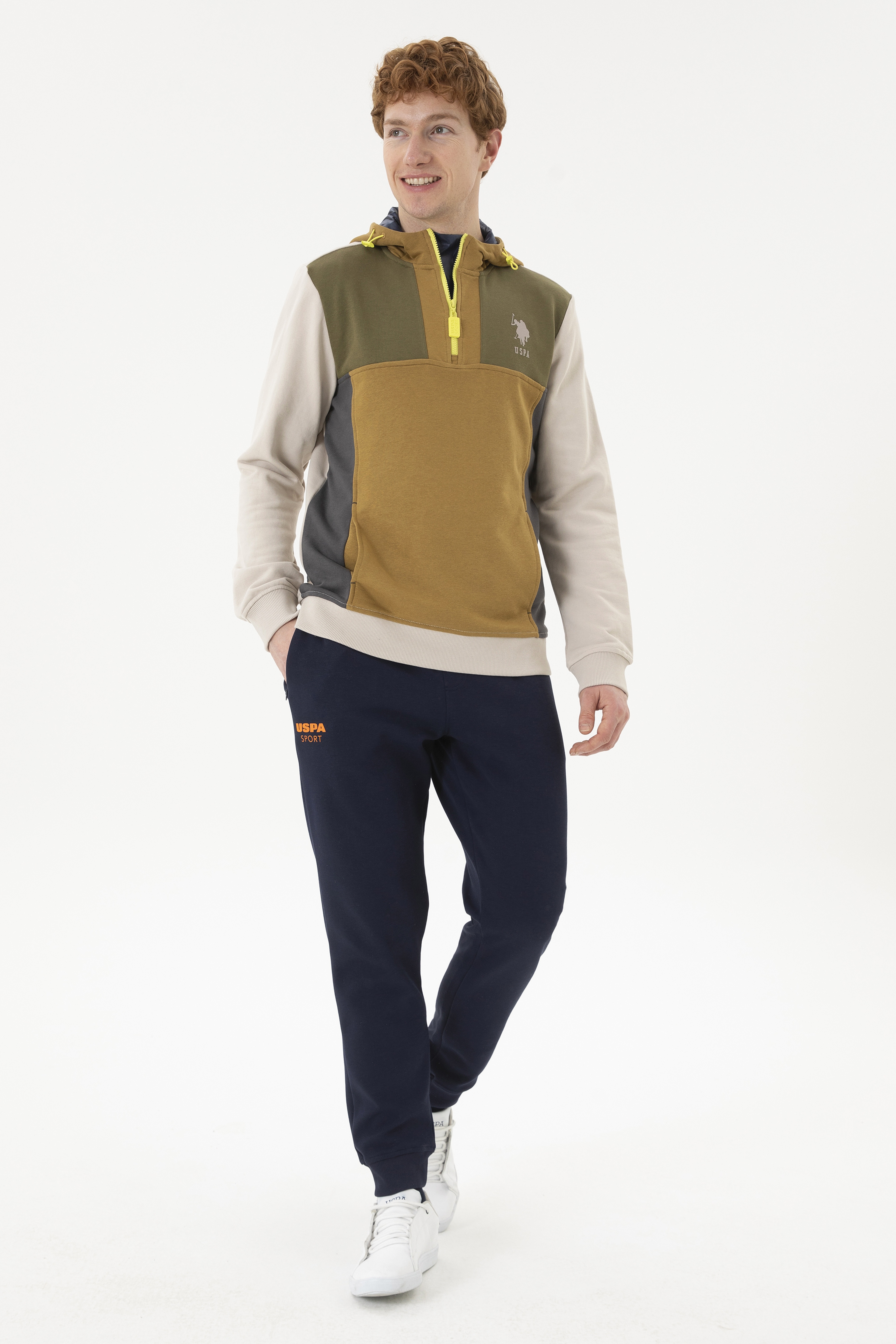 Erkek Bej Sweatshirt - Image 4