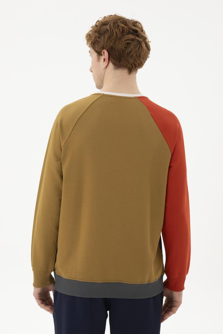 Erkek Açık Haki Sweatshirt - 50270756031