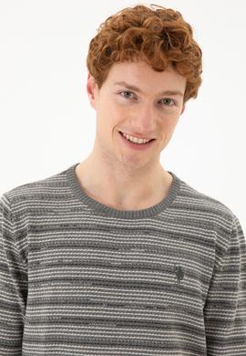 Erkek Gri Melanj Kazak - 50252197027