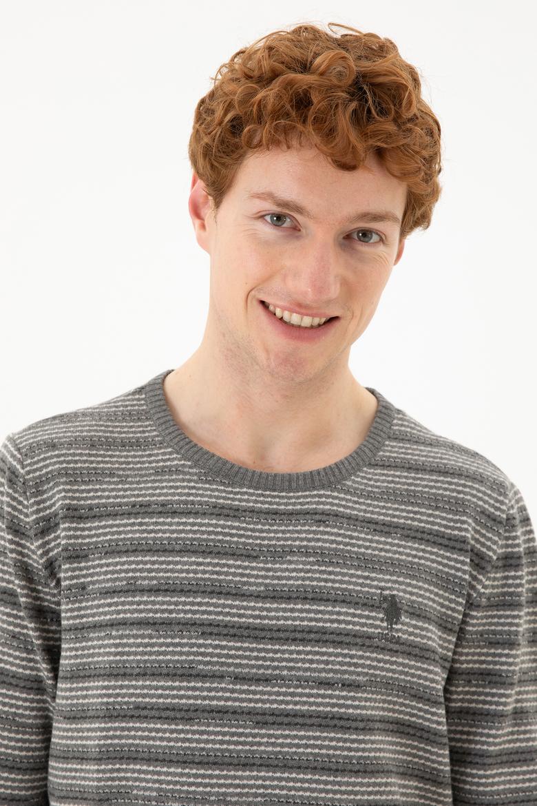 Erkek Gri Melanj Kazak - 50252197027