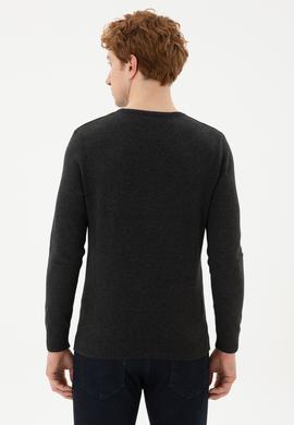 Erkek Antrasit Melanj Kazak - 50252305024