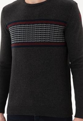 Erkek Antrasit Melanj Kazak - 50252305024