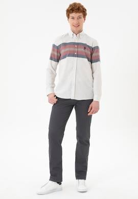 Erkek Regular Fit Antrasit Kanvas Pantolon - 50253418044