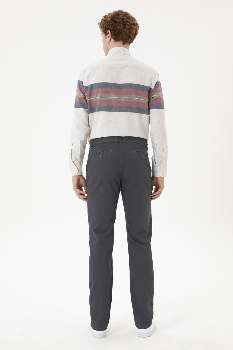 Erkek Regular Fit Antrasit Kanvas Pantolon - 50253418044