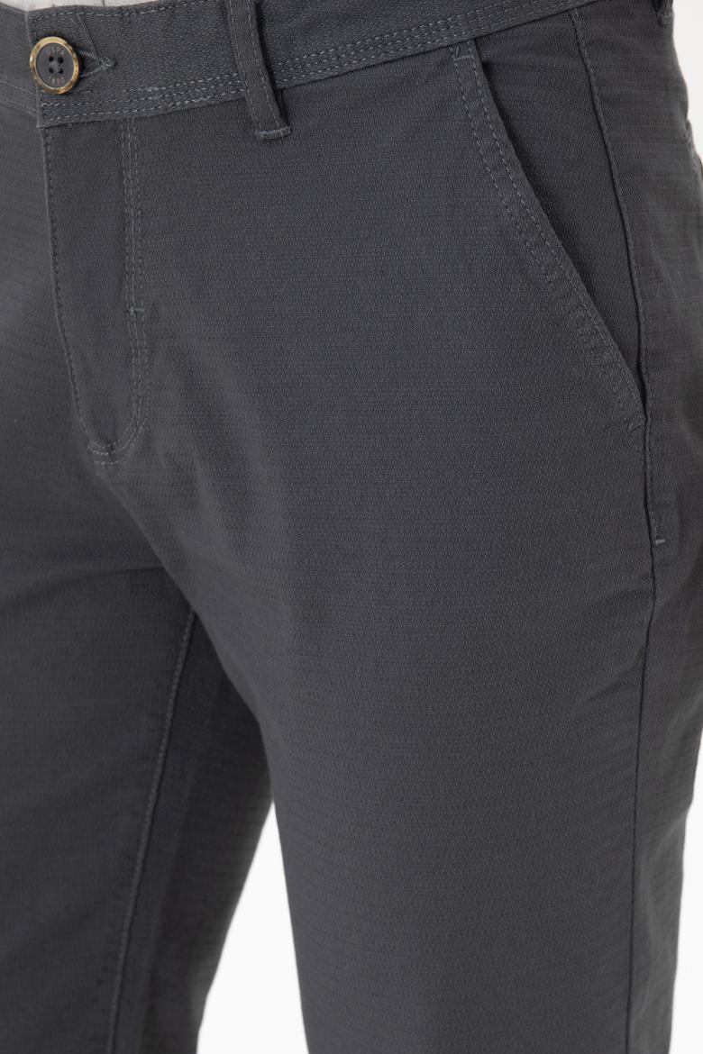 Erkek Regular Fit Antrasit Kanvas Pantolon - 50253418044