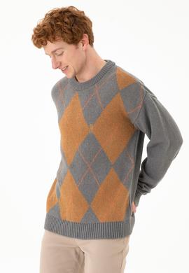 Erkek Gri Melanj Kazak - 50256191014