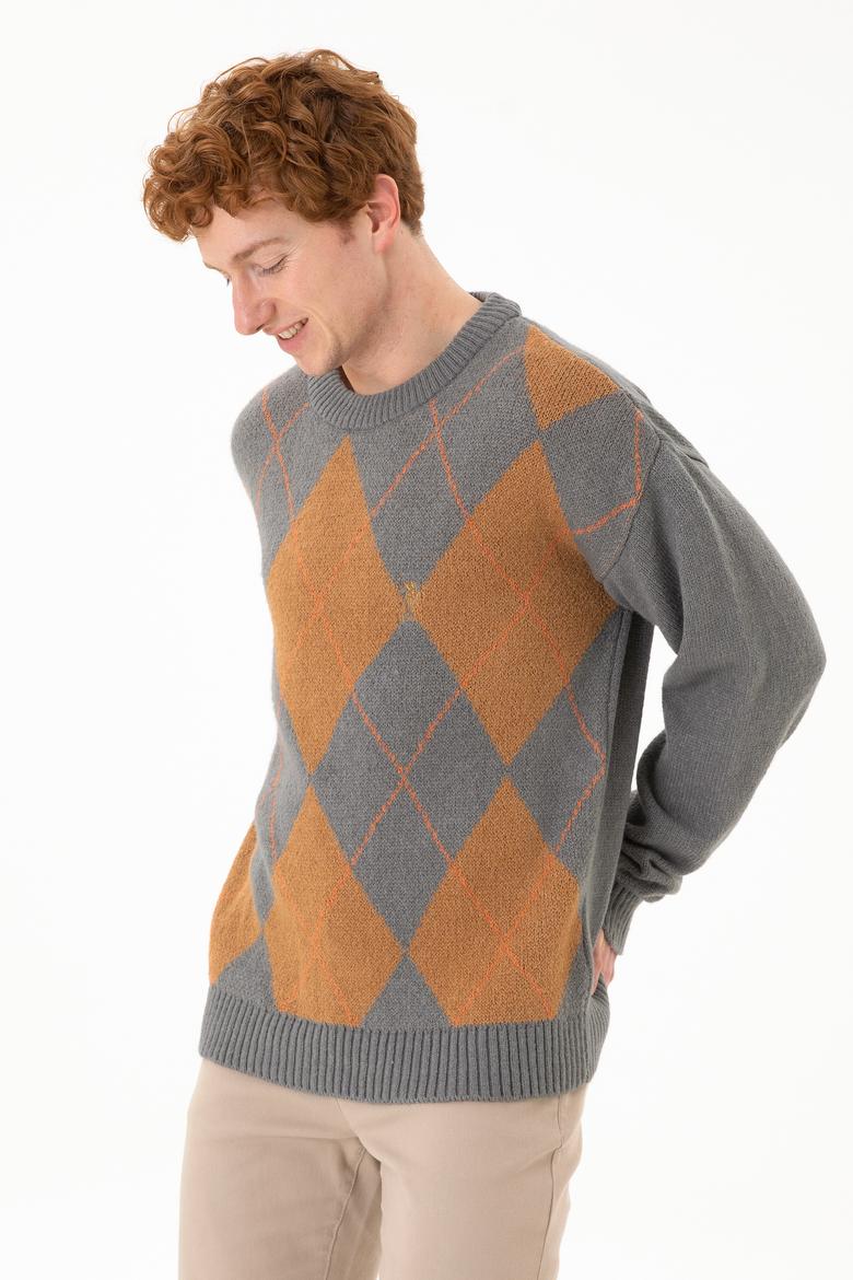 Erkek Gri Melanj Kazak - 50256191014