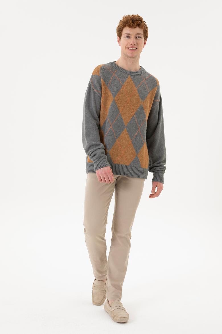 Erkek Gri Melanj Kazak - 50256191014