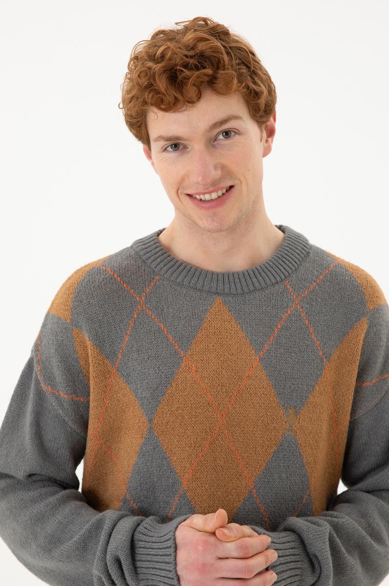 Erkek Gri Melanj Kazak