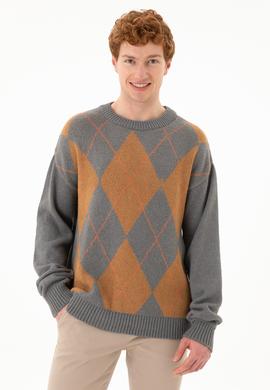 Erkek Gri Melanj Kazak - 50256191014