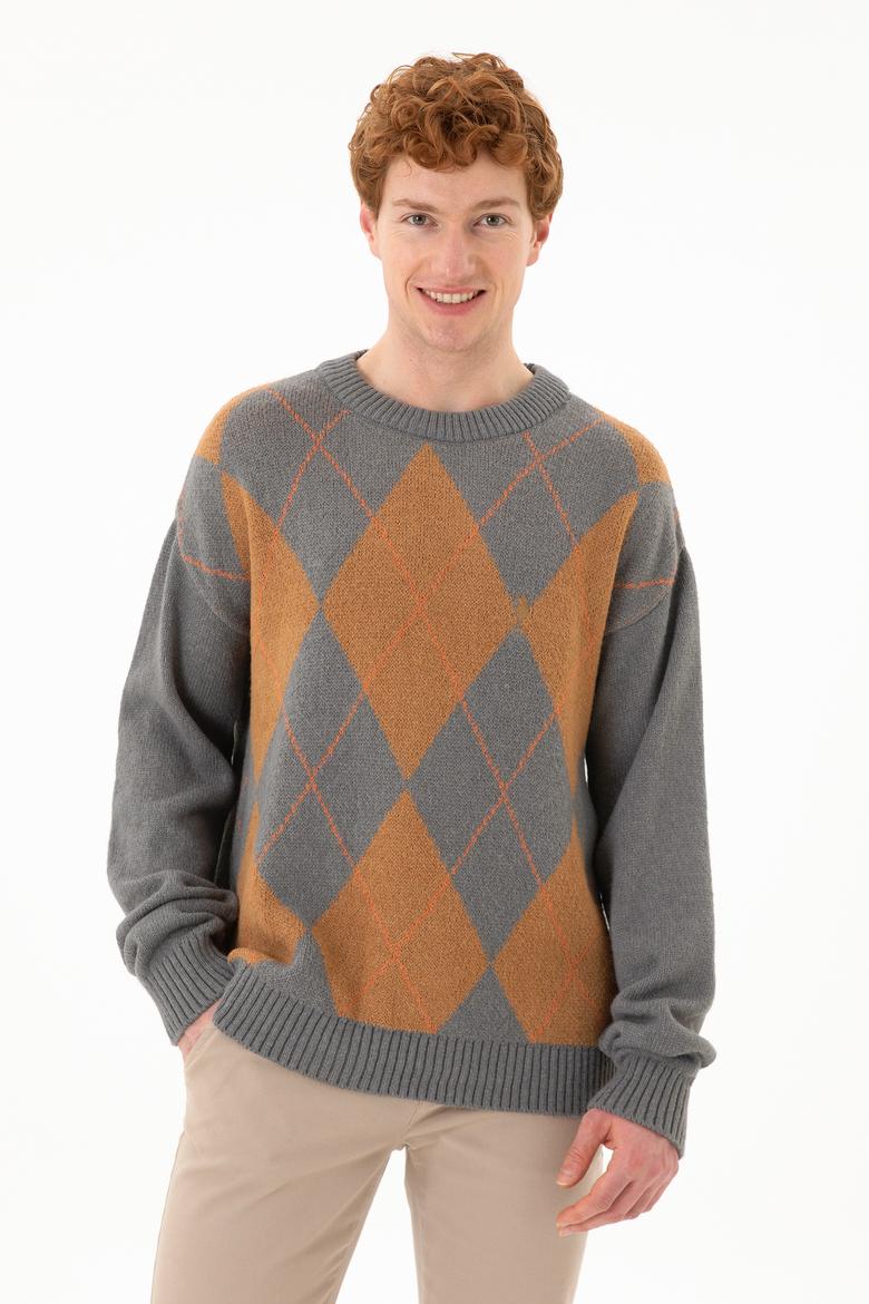 Erkek Gri Melanj Kazak