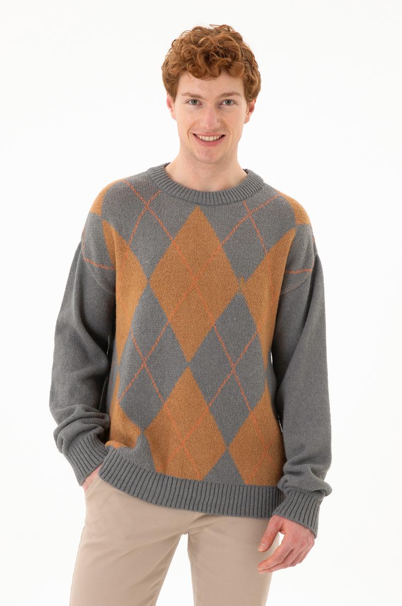 Erkek Gri Melanj Kazak