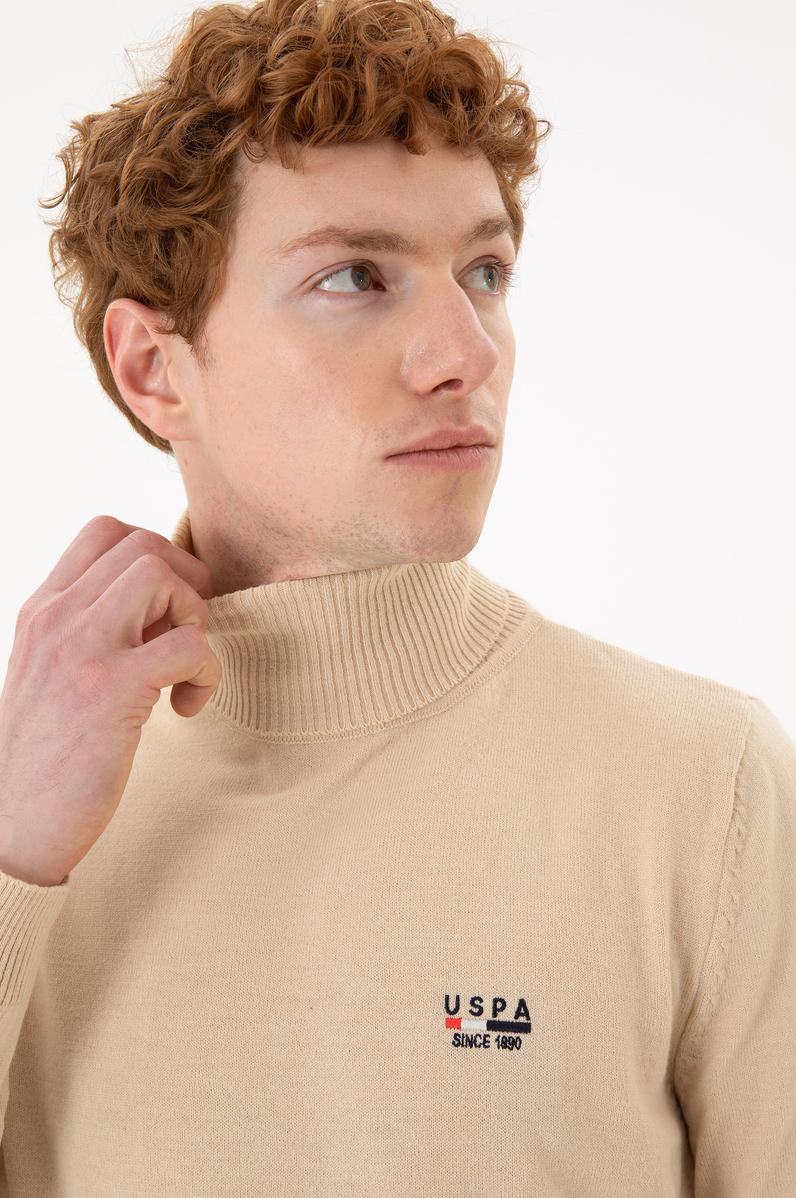 Erkek Krem Melanj Basic Kazak