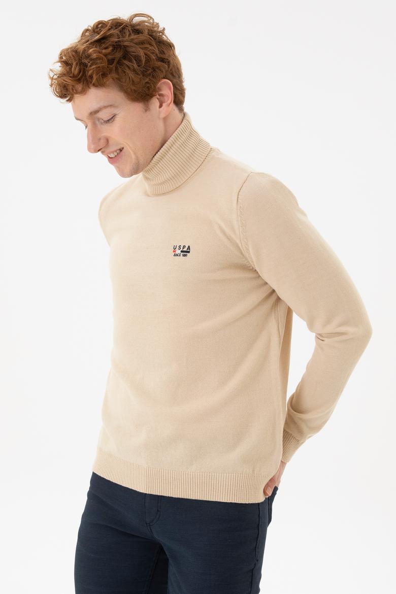 Erkek Krem Melanj Basic Kazak