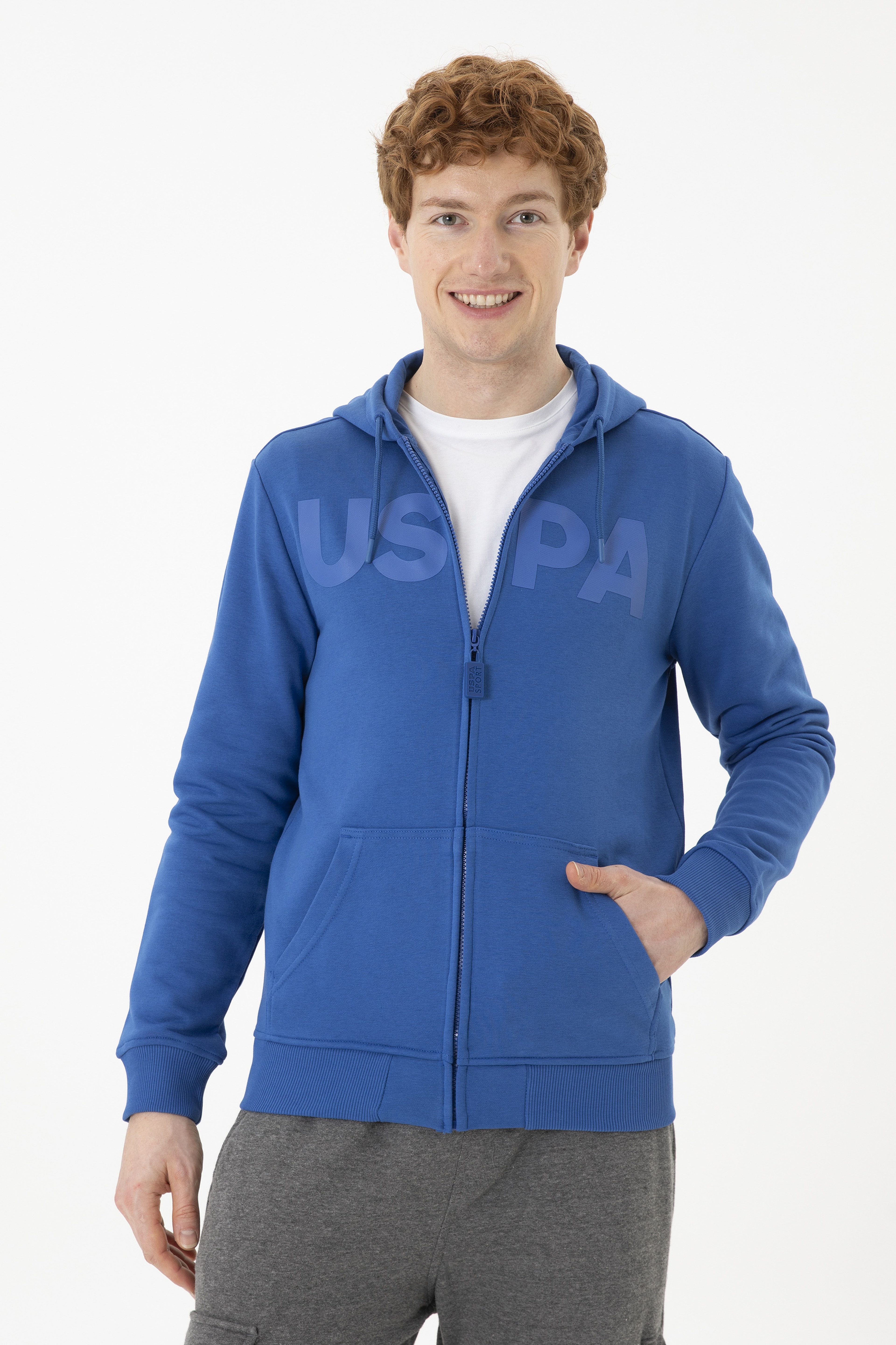 Erkek Saks Örme Hırka