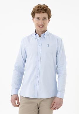 Erkek Açık Mavi Uzun Kollu Basic Gömlek - 50271278001