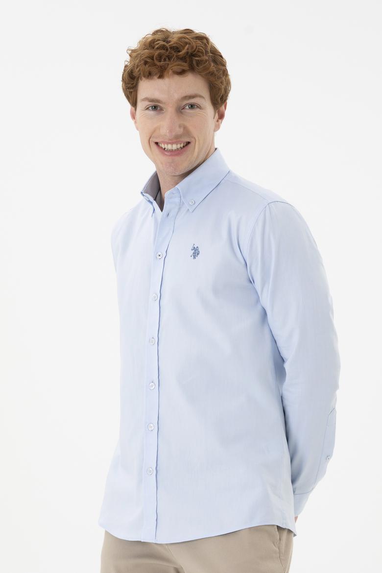 Erkek Açık Mavi Uzun Kollu Basic Gömlek - 50271278001
