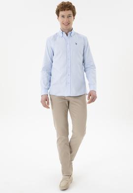 Erkek Açık Mavi Uzun Kollu Basic Gömlek - 50271278001