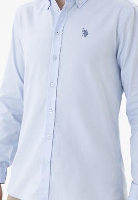 Erkek Açık Mavi Uzun Kollu Basic Gömlek - 50271278001