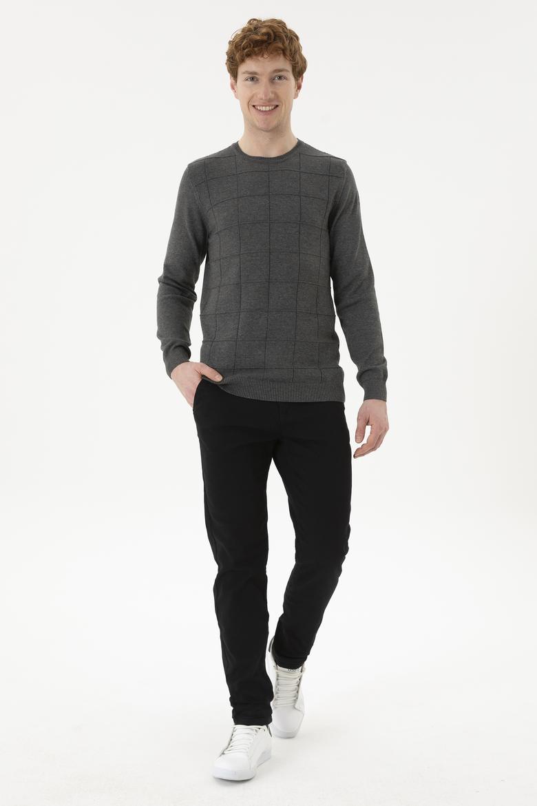 Erkek Gri Melanj Kazak - 50252303021