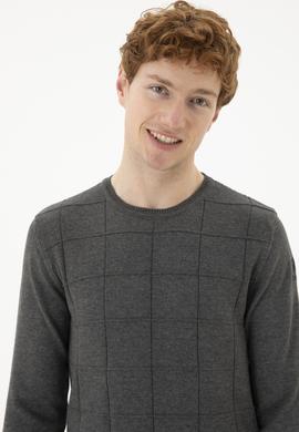 Erkek Gri Melanj Kazak - 50252303021