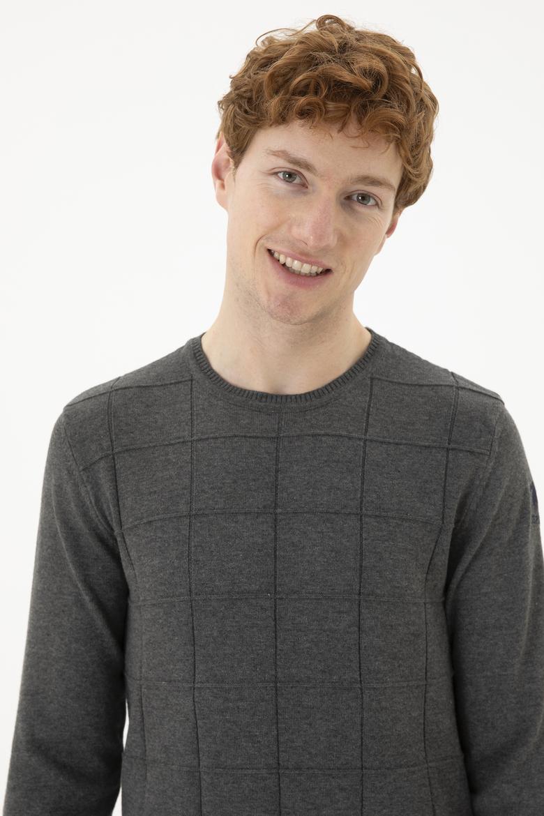 Erkek Gri Melanj Kazak - 50252303021