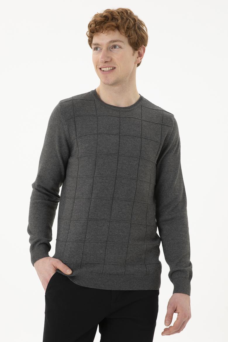 Erkek Gri Melanj Kazak - 50252303021