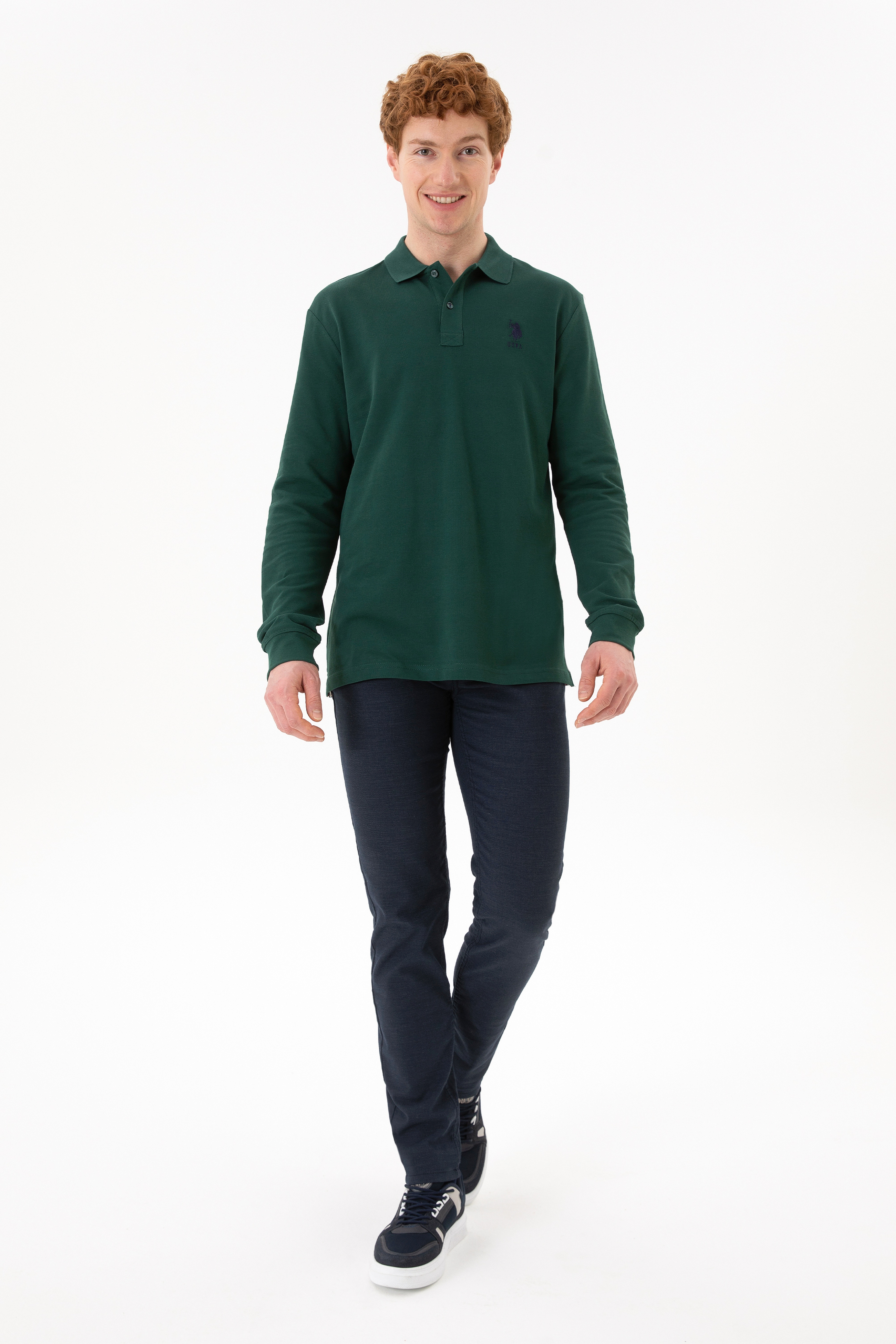 Erkek Yeşil Basic Sweatshirt - Image 4