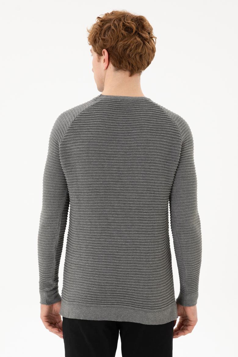 Erkek Gri Melanj Kazak - 50253795010