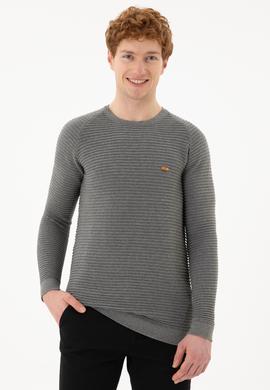 Erkek Gri Melanj Kazak - 50253795010