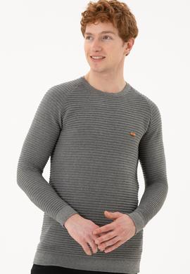 Erkek Gri Melanj Kazak - 50253795010