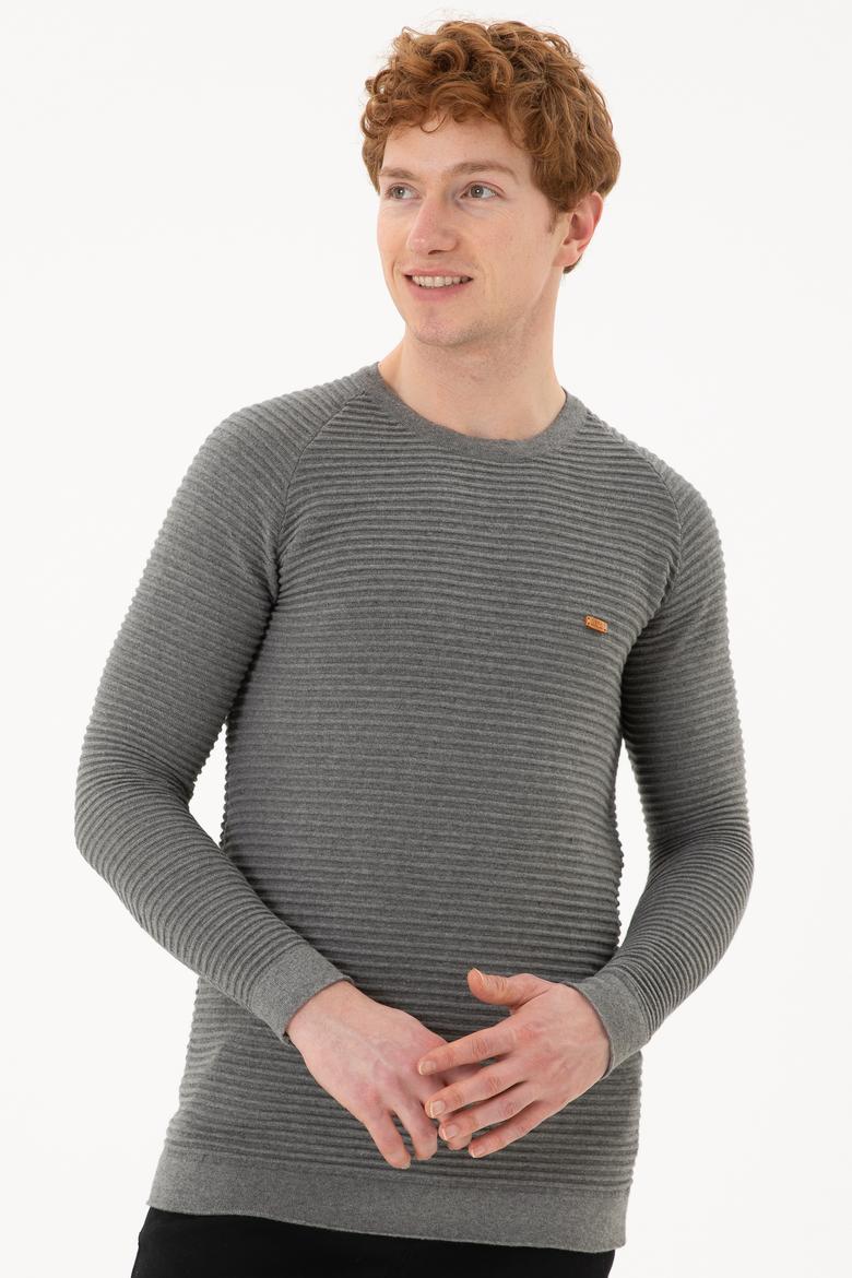 Erkek Gri Melanj Kazak - 50253795010