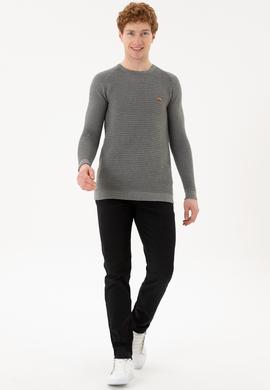 Erkek Gri Melanj Kazak - 50253795010