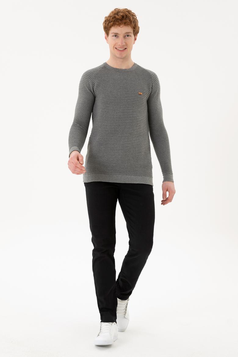 Erkek Gri Melanj Kazak - 50253795010