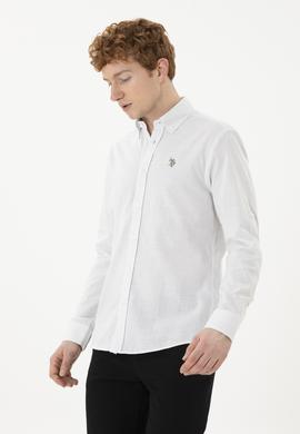 Erkek Baskılı Beyaz Gömlek - 50288673007