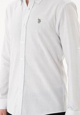 Erkek Baskılı Beyaz Gömlek - 50288673007