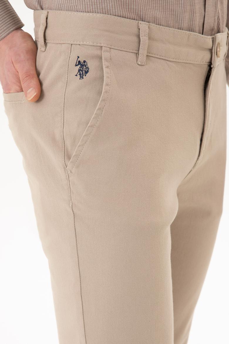 Erkek Slim Fit Taş Kanvas Pantolon - 50256578041