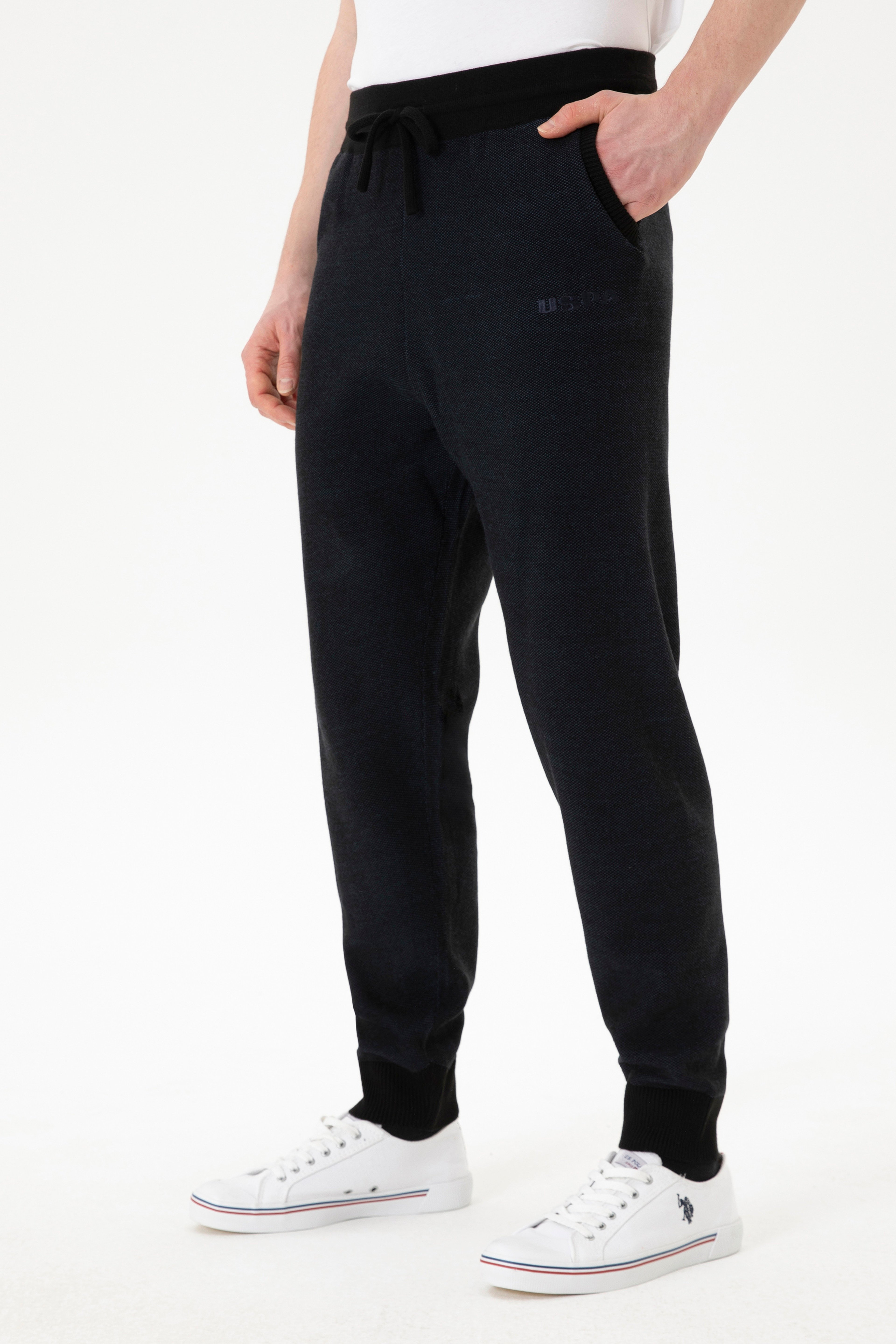 Erkek Lacivert Triko Pantolon - Image 2