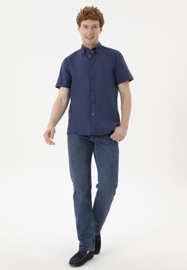 Erkek Lacivert Kısa Kollu Gömlek - 50288646010