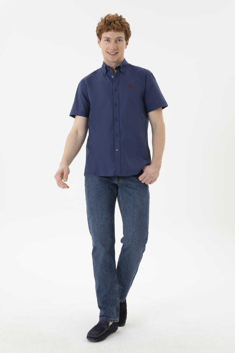 Erkek Lacivert Kısa Kollu Gömlek - 50288646010