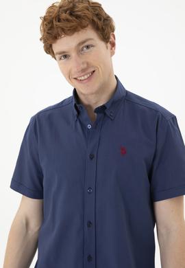 Erkek Lacivert Kısa Kollu Gömlek - 50288646010