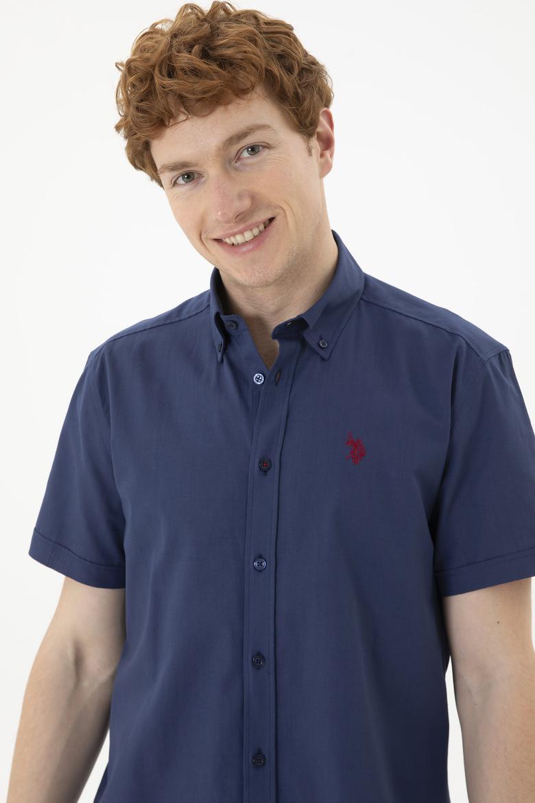 Erkek Lacivert Kısa Kollu Gömlek - 50288646010